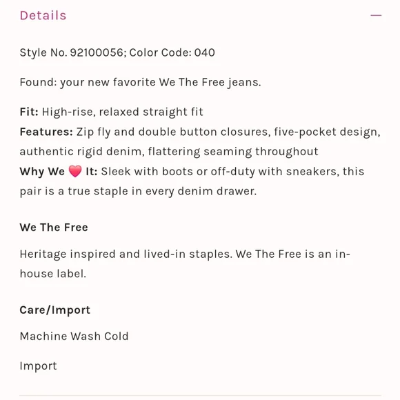 NWT Free People We the Free Aster Straight leg jeans - Picture 8 of 13